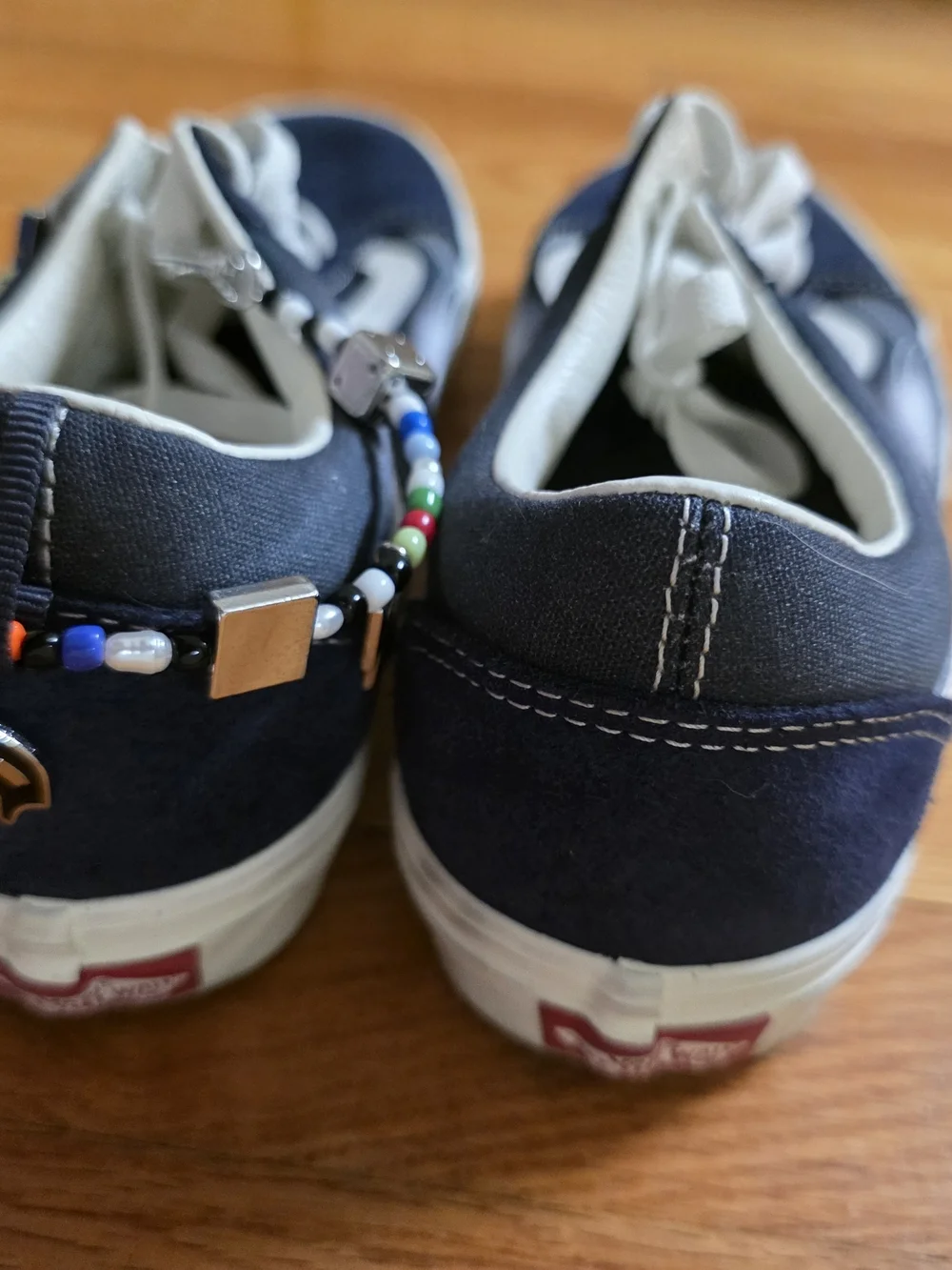 Vans Old Skool Charms Parisian Night Navy Blue M8 W9.5
